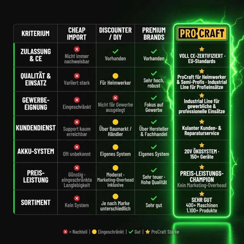 Procraft PLM22bb Akku Rasenmäher 40 V ( 2x 20 V ) 430 mm Brushless Solo - ohne Akku, ohne Ladegerät