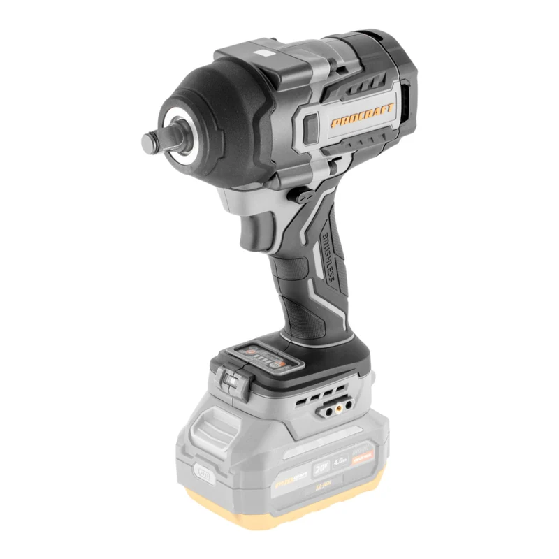 ProCraft Industrial IW850A-BB Akku Schlagschrauber 20 V 850 Nm 1/2" Brushless + 2x Akku 4,0 Ah + Ladegerät + RHINO Toolcase