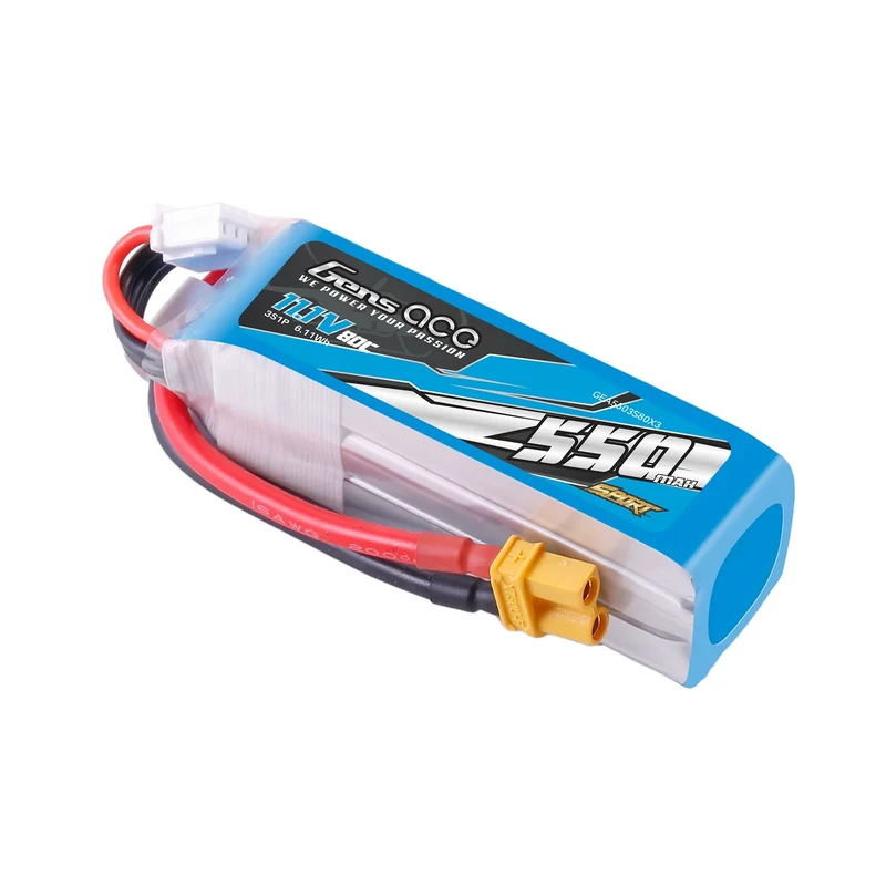 Gens ace 550mAh 11,1V 80C 3S1P LiPo-Akkupack mit XT30-Stecker