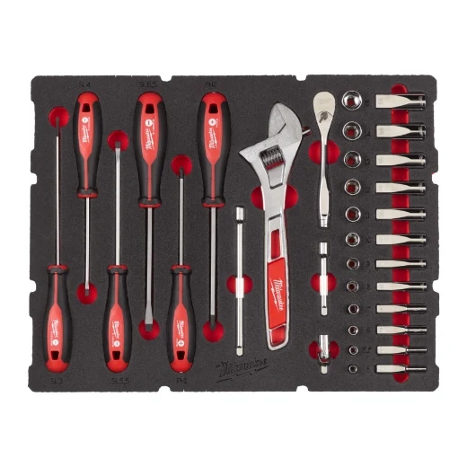 Milwaukee PACKOUT Einlage Ratschen & Schraubendreher 35 tlg. (4932480717)
