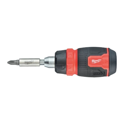 Milwaukee Multi-Bit Schraubendreher mit Ratschenfunktion Stubby inkl. 7 Bits PH/PZ/TX/SL