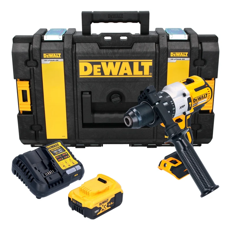DeWalt DCD 996 P1 Akku Schlagbohrschrauber 18 V 95 Nm Brushless + 1x Akku 5,0 Ah + Ladegerät + Tough Box