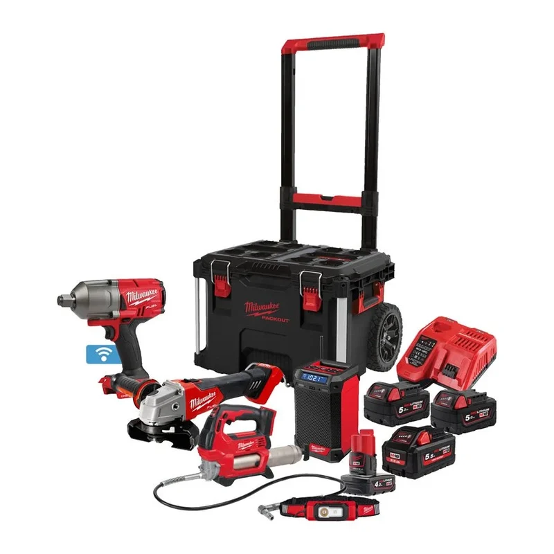 Milwaukee M18 FPP5C-555P M18 FUEL-Power Set in Packout Trolley (4933481016)