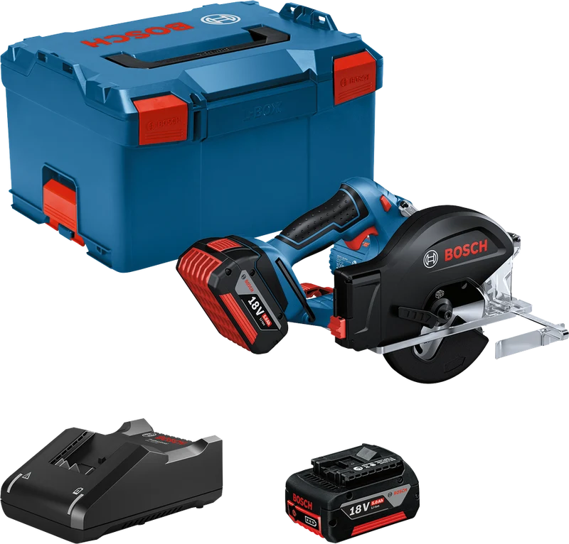 Bosch Akku-Kreissäge GKM 18V-50, 2 x Akku GBA 18V 5.0Ah