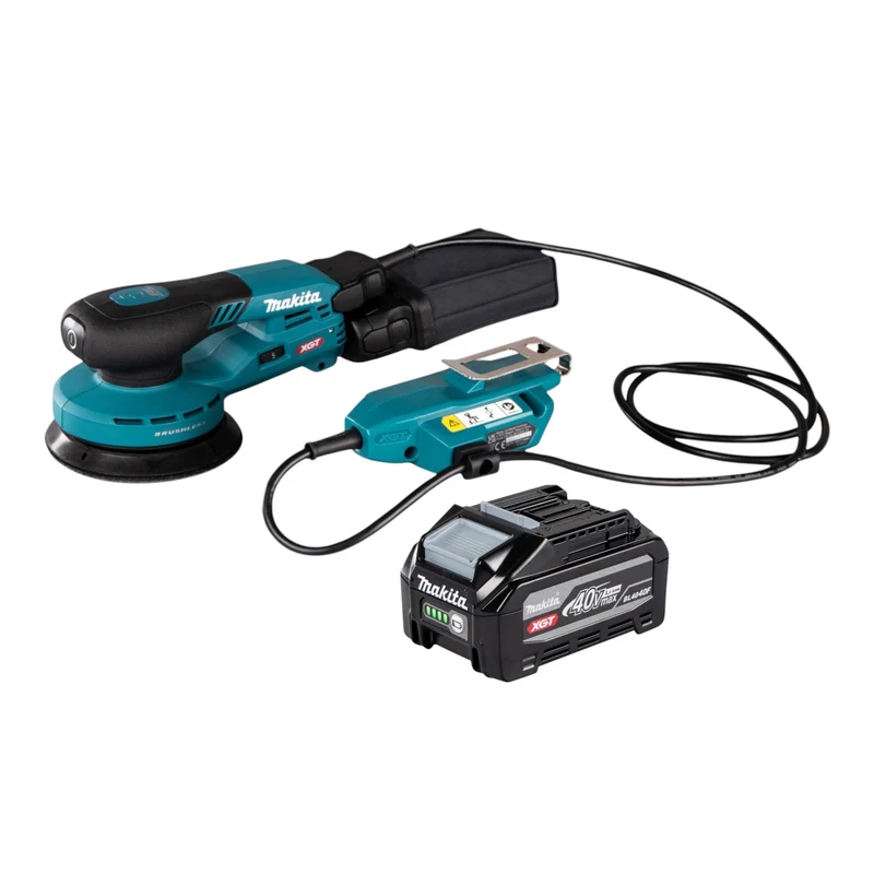 Makita BO 001 CGU1 Akku Exzenterschleifer 40 V max. 125 mm 5,0 mm Hub Brushless + 1x Akku 4,0 Ah - ohne Ladegerät