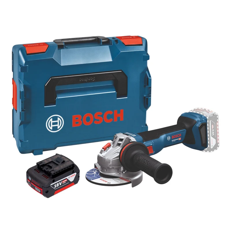 Bosch GWS 18V-11 Professional Akku Winkelschleifer 18 V 125 mm Brushless + 1x Akku 5,0 Ah + L-Boxx - ohne Ladegerät