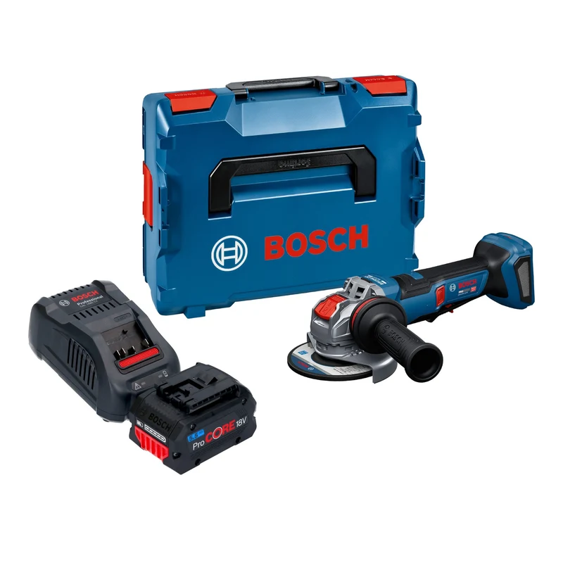 Bosch GWX 18V-11 PS Akku Winkelschleifer 18 V 125 mm + 1x ProCORE Akku 5,5 Ah + Ladegerät + L-Boxx