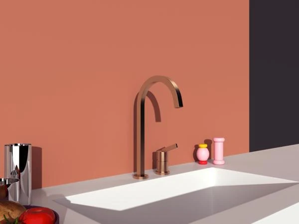 Ideal Standard Gusto 2-Loch-Küchenarmatur Ausladung 204 mm Sunset Rose