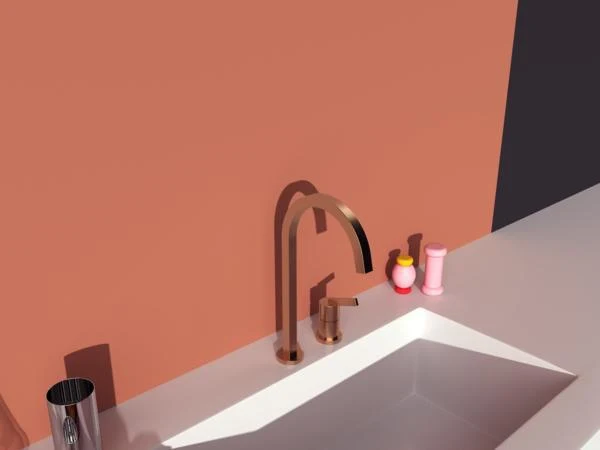 Ideal Standard Gusto 2-Loch-Küchenarmatur Ausladung 204 mm Sunset Rose