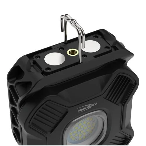 ANSMANN Arbeitsleuchte WL2000R – wiederaufladbare LED Arbeitsleuchte mit 2000 Lumen und Powerbankfunktion