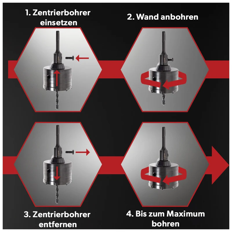 Siwitec SDS Plus Hartmetall Bohrkrone 82 mm