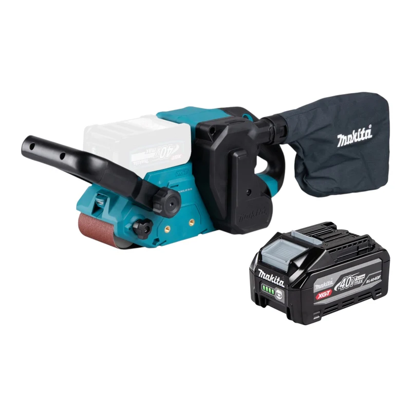 Makita BS 001 GU1 Akku Bandschleifer 40 V max. 76 x 533 mm Brushless + 1x Akku 4,0 Ah - ohne Ladegerät