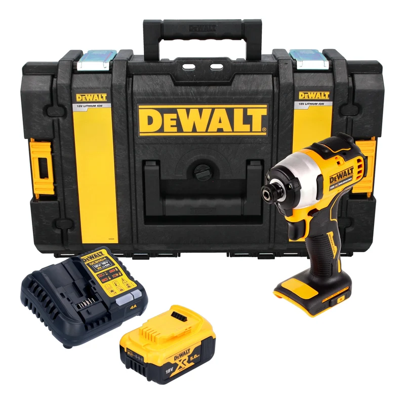 DeWalt DCF 809 P1 Akku Schlagschrauber 18 V 1/4" Brushless + 1x Akku 5,0 Ah + Ladegerät + Tough Box