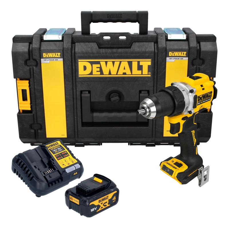 DeWalt DCD 800 M1 Akku Bohrschrauber 18 V 90 Nm Brushless + 1x Akku 4,0 Ah + Ladegerät + Tough Box