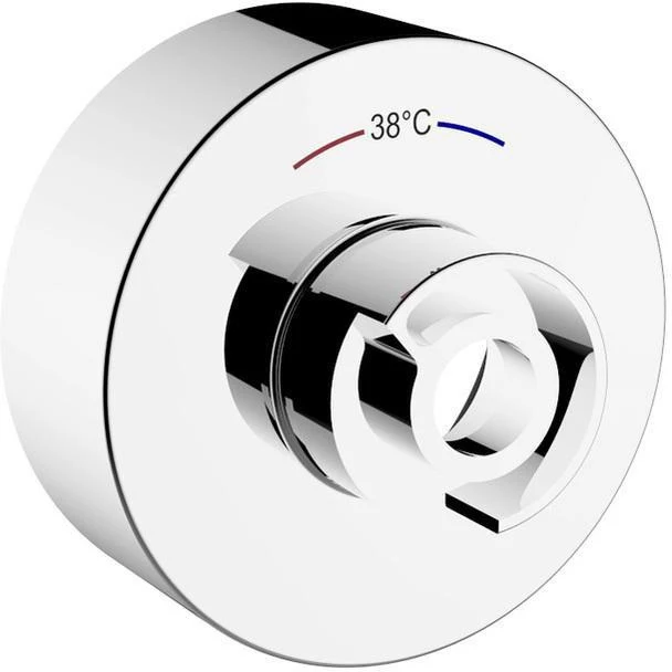 Keuco Verlängerungsrosette rund 25 mm verchromt – Messing, Ø 90 mm, für Thermostatarmaturen