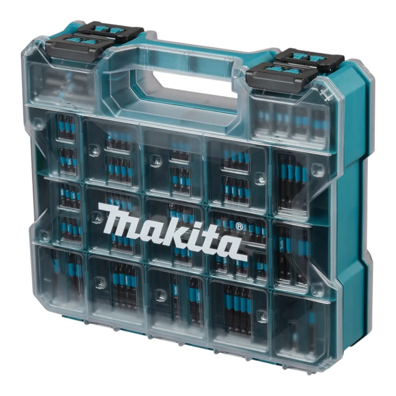Makita Impact Black Bit Set 100 tlg. 25 / 50 mm ( E-24826 ) S2 Spezialstahl schlagfest PH / PZ / TX / TH / SL / Hex