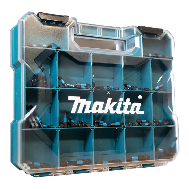 Makita Impact Black Bit Set 100 tlg. 25 / 50 mm ( E-24826 ) S2 Spezialstahl schlagfest PH / PZ / TX / TH / SL / Hex