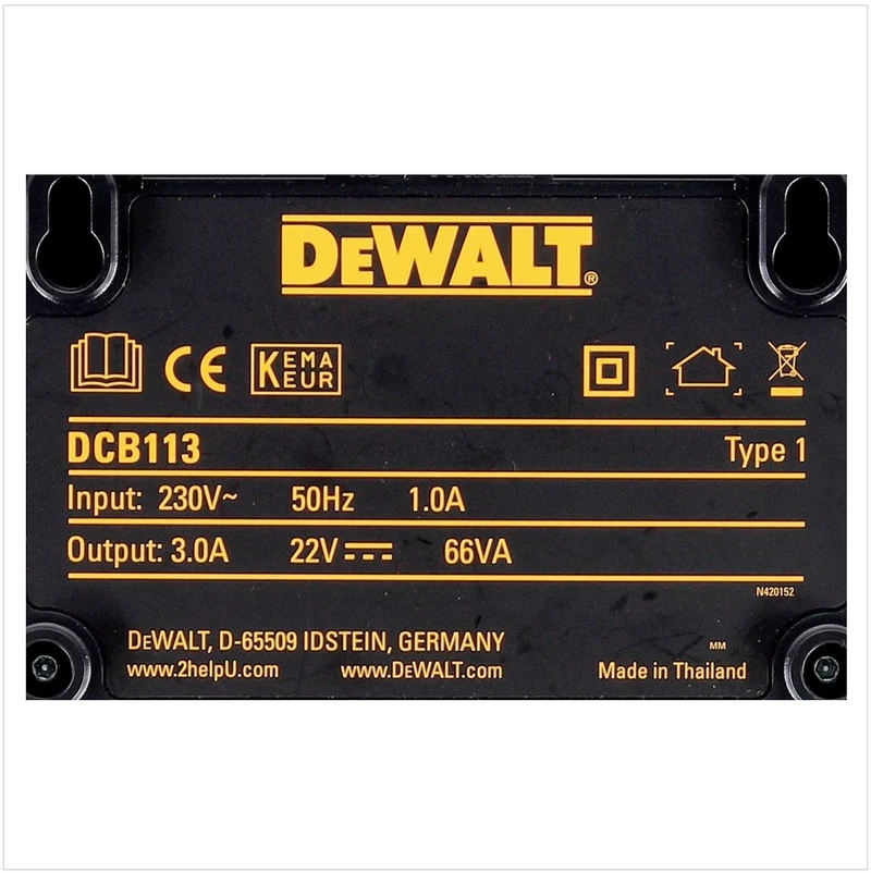 DeWalt DCB 113 Ladegerät XR 10,8V-18V für Li-Ion Akkus
