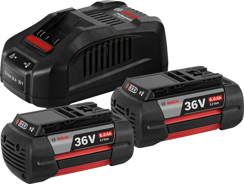 Bosch Professional 36 V Akku Starter Set 2x 36V 6.0 Ah Akku + GAL 3680 CV