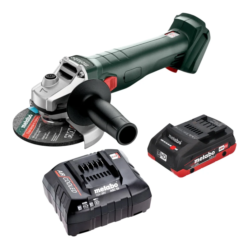Metabo W 18 7-125 Akku Winkelschleifer 18 V 125 mm + 1x LiHD Akku 4,0 Ah + Ladegerät