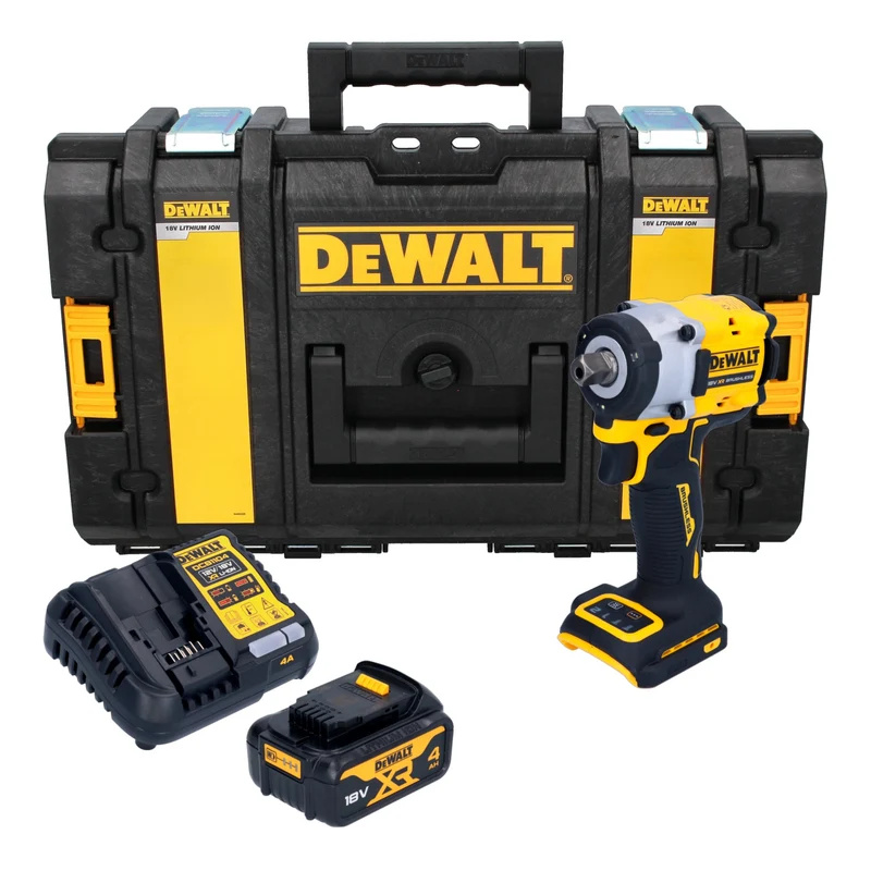 DeWalt DCF 922 M1 Akku Schlagschrauber 18 V 406 Nm 1/2" Brushless + 1x Akku 4,0 Ah + Ladegerät + Tough Box