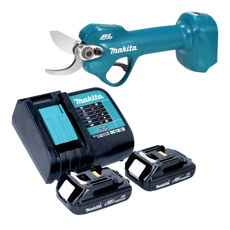 Makita DUP 181 SY Akku Astschere 18 V 30 mm Brushless + 2x Akku 1,5 Ah + Ladegerät