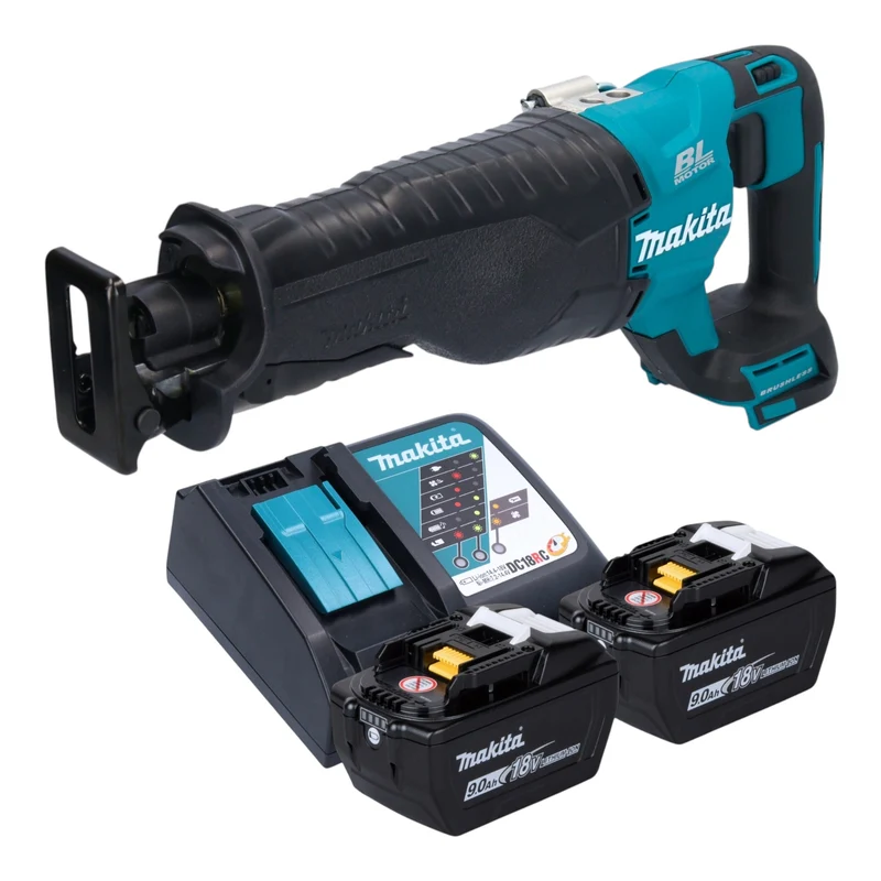 Makita DJR 187 Z Akku Reciprosäge Säbelsäge 18 V Brushless + 2x Akku 9,0 Ah + Ladegerät