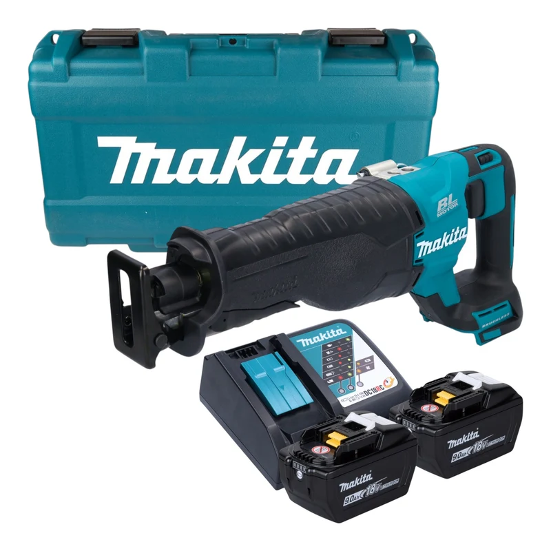 Makita DJR 187 ZK Akku Reciprosäge Säbelsäge 18 V Brushless + 2x Akku 9,0 Ah + Ladegerät + Koffer