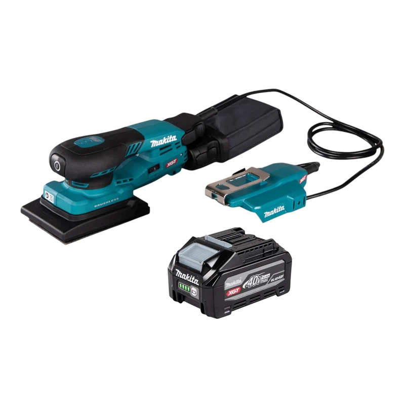 Makita BO 005 CGU1 Akku Schwingschleifer 40 V max. 80 x 130 mm 3,0 mm Hub Brushless + 1x Akku 4,0 Ah - ohne Ladegerät