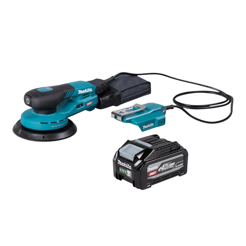 Makita BO 004 CGU1 Akku Exzenterschleifer 40 V max. 150 mm 3,0 mm Hub Brushless + 1x Akku 4,0 Ah - ohne Ladegerät