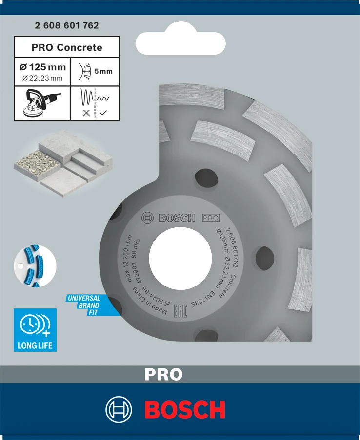 Bosch PRO Concrete Schleifkopf 50 x 125 x 22,23 mm (schleifen von dicken Beton)