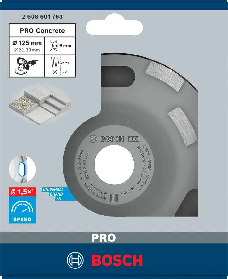 Bosch PRO Concrete Schleifkopf 50 x 125 x 22,23 mm (schleifen von Beton)