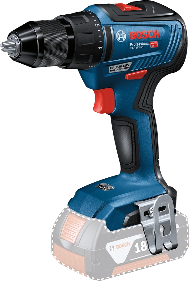 Bosch Professional GSR 18V-55 Akku-Bohrschrauber 55 Nm ohne Akku und Ladegerät im Karton
