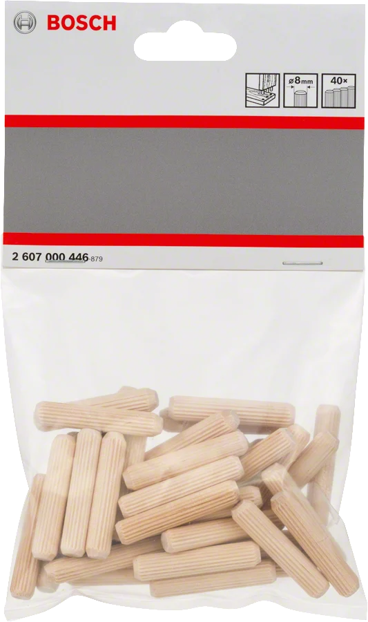 Bosch Profilholzdübel aus Buchenholz 8 x 40 mm 40 Stk. (2607000446)
