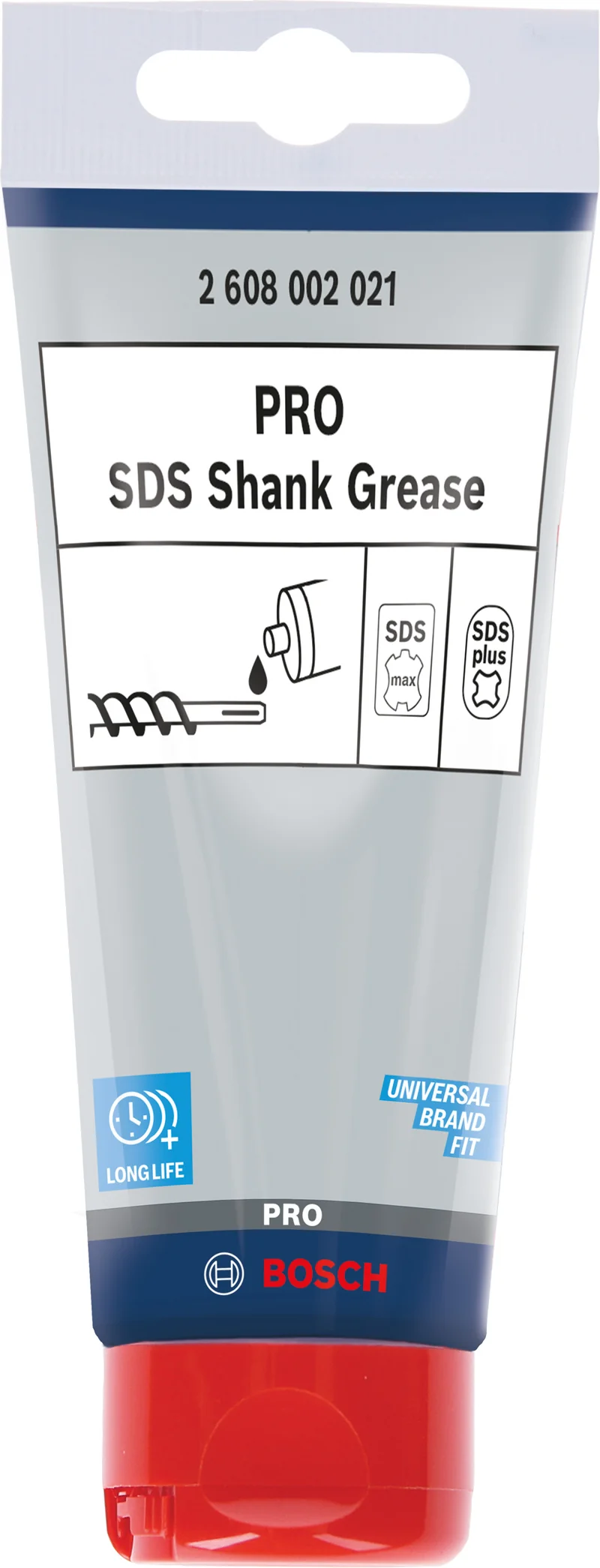 Bosch PRO SDS Schmierfett für Bohrer & Meißel (Schaftfett für SDS plus, SDS max, Bohrerfett 100 ml Tube)