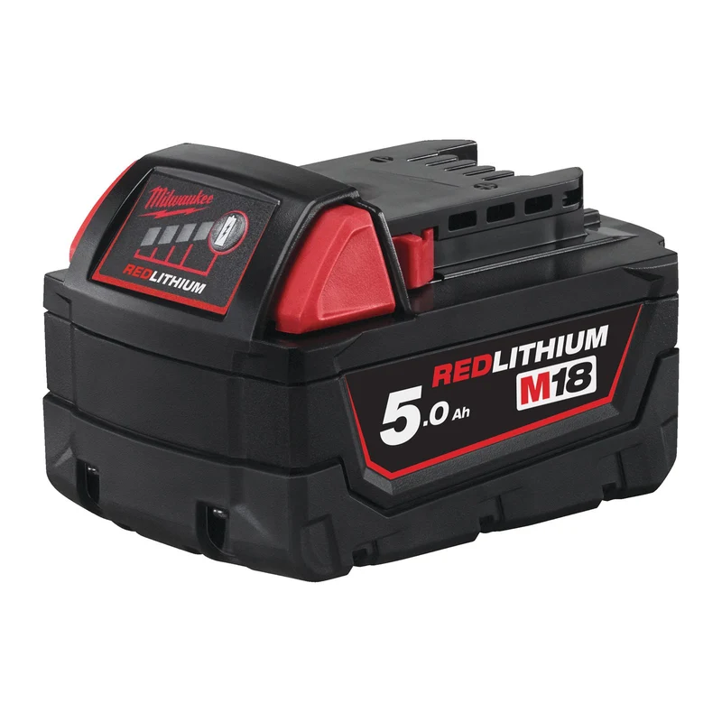 Milwaukee Akku M18 B5 (18V / 5,0 Ah, Red Li-Ion Akkupack, 5000 mAh)