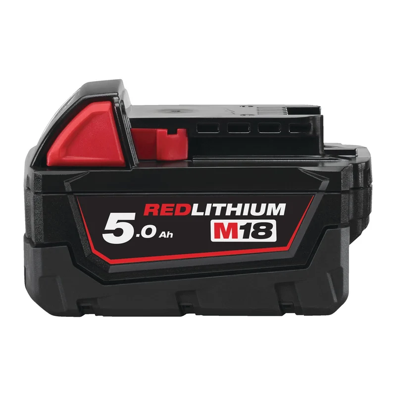 Milwaukee Akku M18 B5 (18V / 5,0 Ah, Red Li-Ion Akkupack, 5000 mAh)