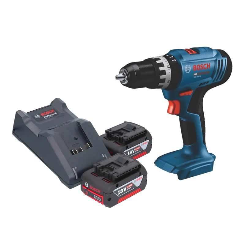 Bosch GSB 18V-25 Professional Akku Schlagbohrschrauber 18 V 56 Nm + 2x Akku 4,0 Ah + Ladegerät