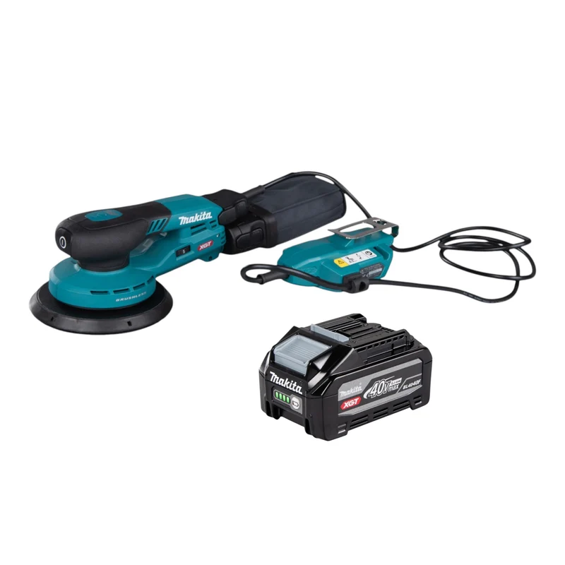 Makita BO 002 CGU1 Akku Exzenterschleifer 40 V max. 150 mm 5,0 mm Hub Brushless + 1x Akku 4,0 Ah - ohne Ladegerät