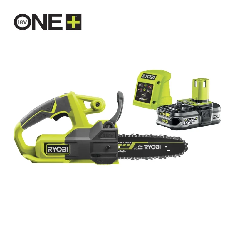 RYOBI RY18CS20A-125 Akku-Kettensäge 20 cm Schwert mit 1x 2.5 Ah Akku und Ladegerät (5133005415)