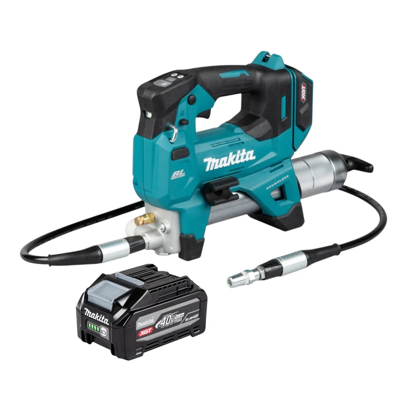 Makita GP 001 GU1 Akku Fettpresse 40 V max. 690 bar Brushless + 1x Akku 4,0 Ah - ohne Ladegerät