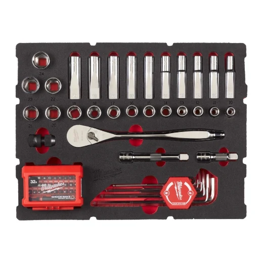 Milwaukee PACKOUT Einlage Ratschen & Schlüssel 70 tlg. (4932480716)