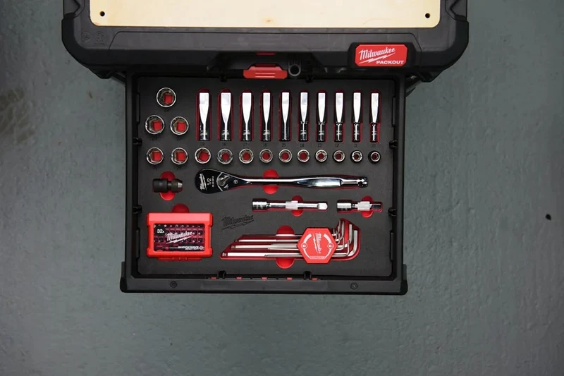Milwaukee PACKOUT Einlage Ratschen & Schlüssel 70 tlg. (4932480716)