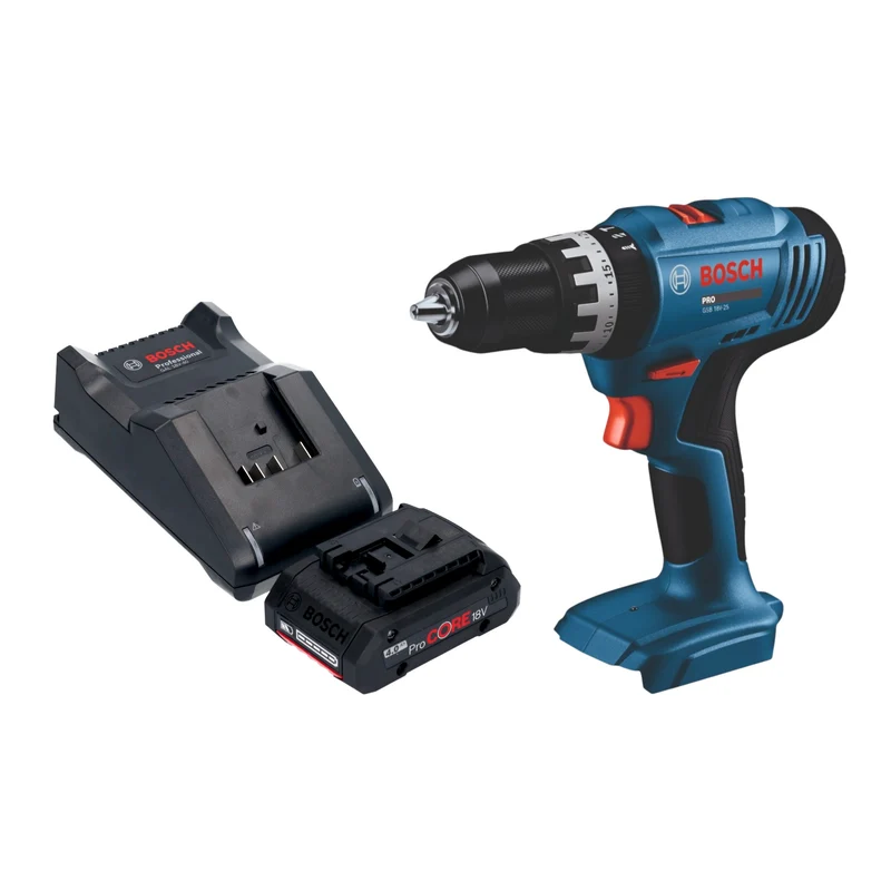 Bosch GSB 18V-25 Professional Akku Schlagbohrschrauber 18 V 56 Nm + 1x ProCORE Akku 4,0 Ah + Ladegerät