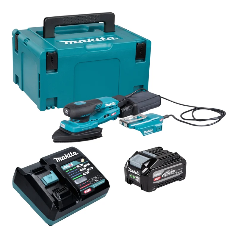 Makita BO 006 CGU101 Akku Deltaschleifer 40 V max. 100 x 150 mm 3,0 mm Hub Brushless + 1x Akku 4,0 Ah + Ladegerät + Makpac
