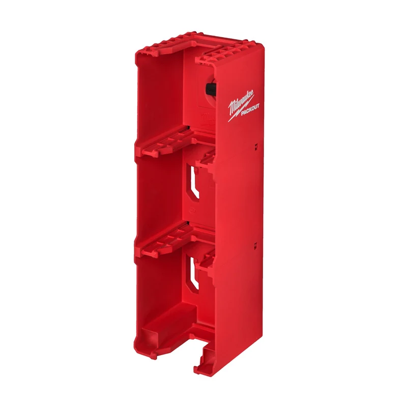 Milwaukee PACKOUT M18 Akkuhalter (Wandhalter, bietet Platz für bis zu 4 x M18 Akku)