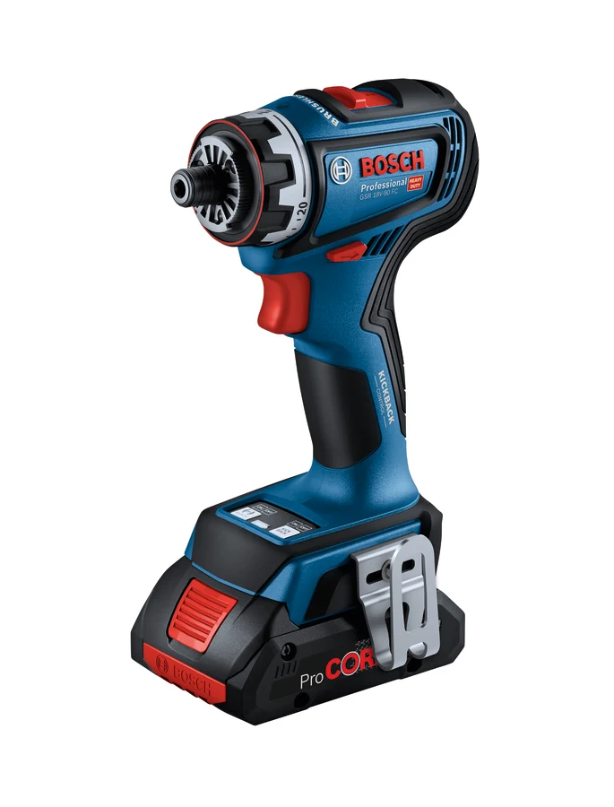 Bosch Professional GSR 18V-90 FC Akku-Bohrschrauber FlexiClick bürstenlos 90 Nm Flexiclick mit 2x 18V 4.0 Ah ProCore in L-Boxx 136
