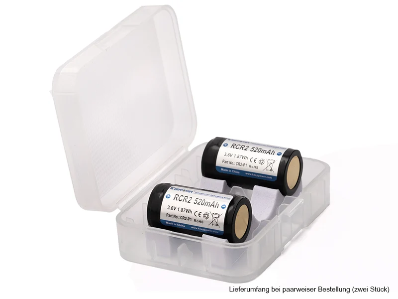 Keeppower 15270 / RCR2 520mAh 3,6V - 3,7V geschützter Li-Ion Akku im CR2 Format
