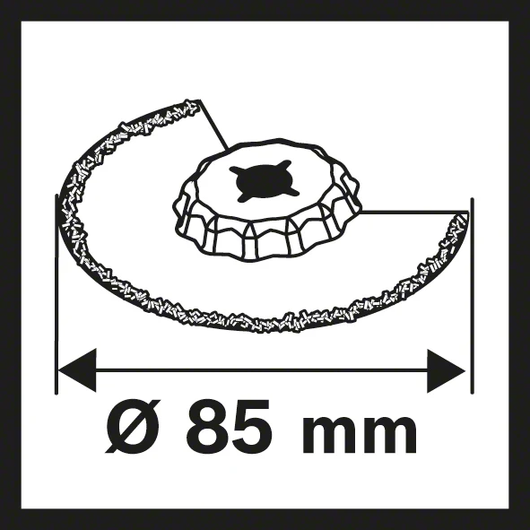 Bosch EXPERT Segmentsägeblatt ACZ 85 RD4 (Starlock, Grout, Diamond, für Mörtel, weiche Fliesen, 85 mm)