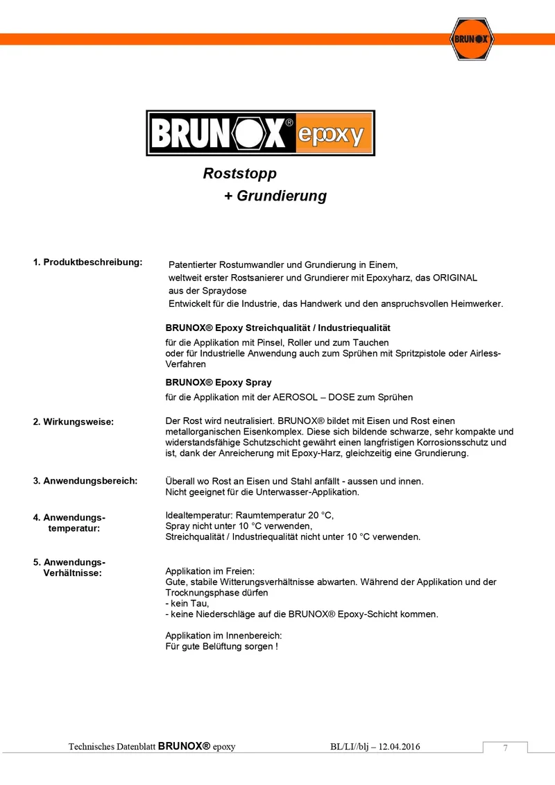 BRUNOX Epoxy Spray Roststopp & Grundierer 400 ml Dose